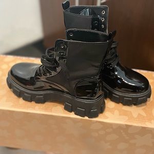 Women’s black Combat boots